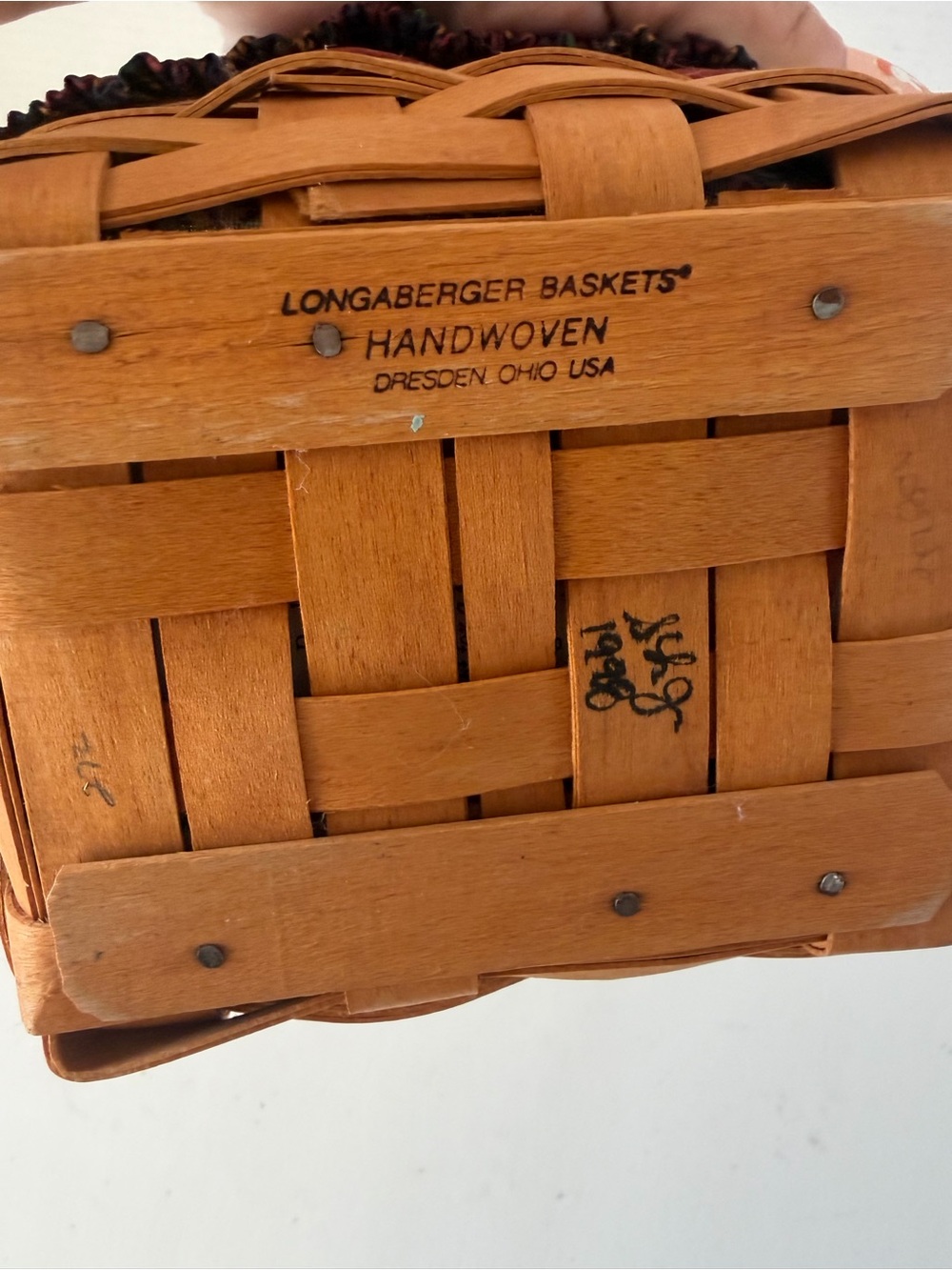 Longaberger 1998 Father's Day Finders Keepers basket - Picture 3 of 5